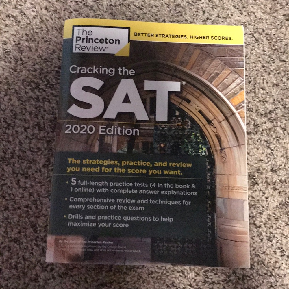 SAT prep book the PRINCETON REVIEW.
